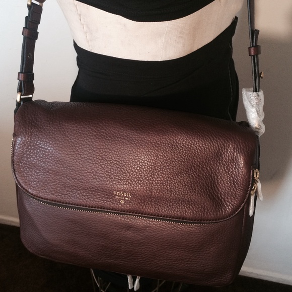 Fossil leather handbag