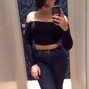 Off the shoulder crop top