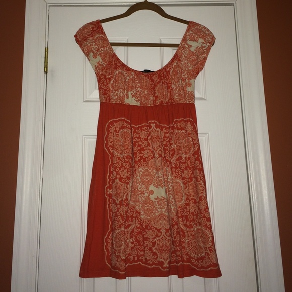Orange Patterned Sun Dress