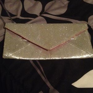Silver Glitter Clutch