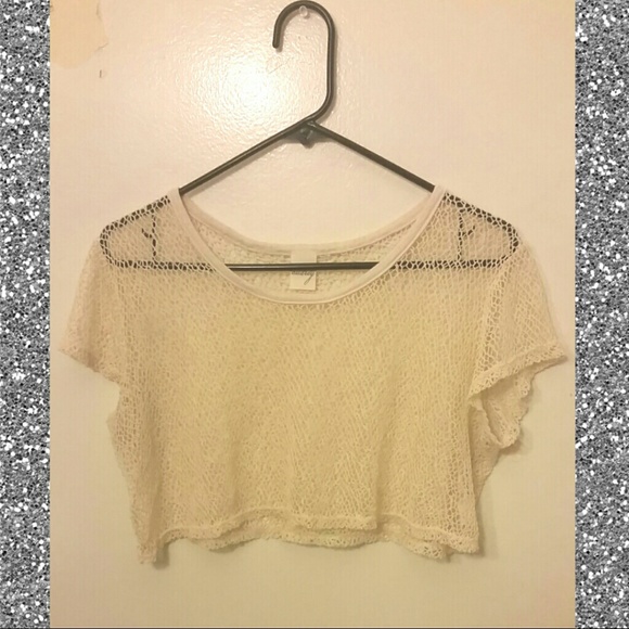 Audrey 3+1 Cream Crop Top - Picture 2 of 4