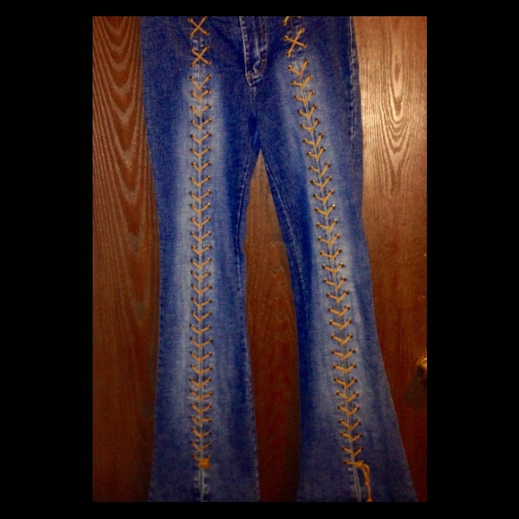 Lace-Up Jeans (No Pockets)