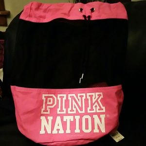 Pink VS beach backpack