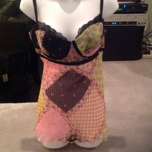 Bustier silk top