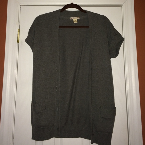 Gray Button Up Sweater