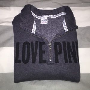 VS PINK half-zip sweatshirt