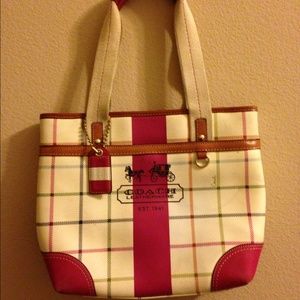 Plaid Coach bag