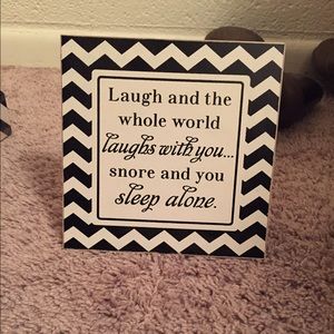 Chevron with quote decor