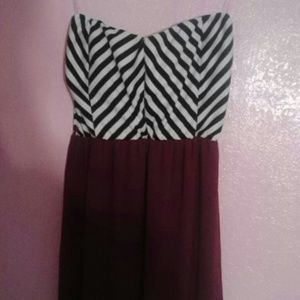 Long maxi strapless dress