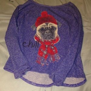 Pug puppy chill sweater.