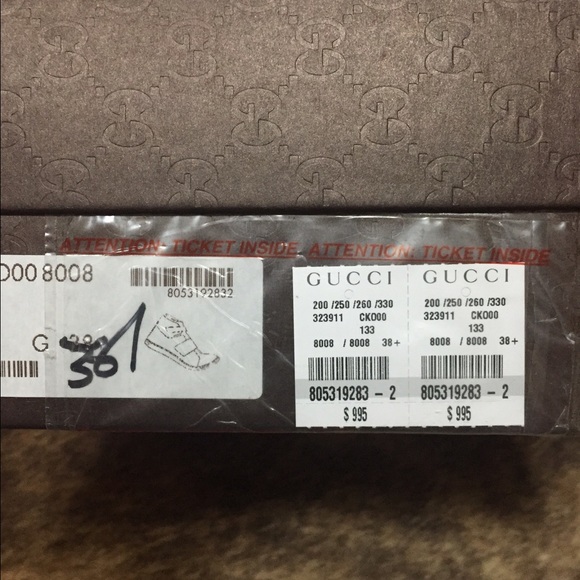 WOMAN'S 100% AUTHENTIC GUCCI PONY HAIR SNEAKERS - Picture 3 of 4