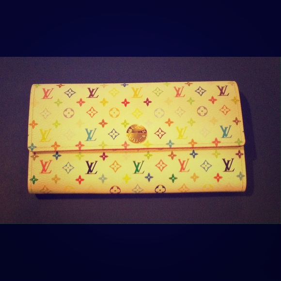 ♥️SALE♥️White MURAKAMI Multicolor Sarah Wallet