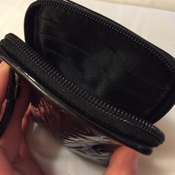 Coach Wristlet - Shiny Black Top Zip - Picture 2 of 3