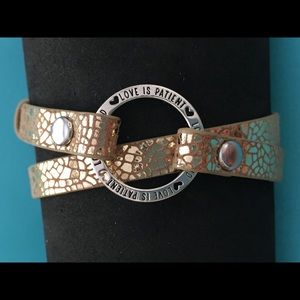 🎀SOLD🎀  Origami Owl Wrap Bracelet & Charm