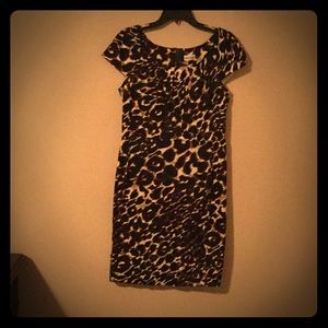 Leopard print sheath dress