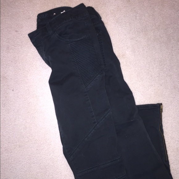 Dark Hunter Green Moto Jeggings