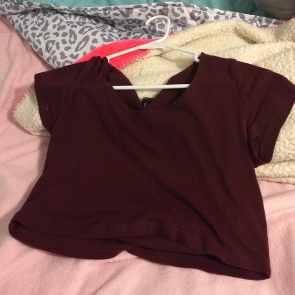 Maroon crop top
