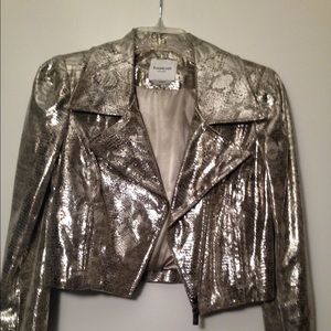 Gold Snakeskin Bebe Jacket