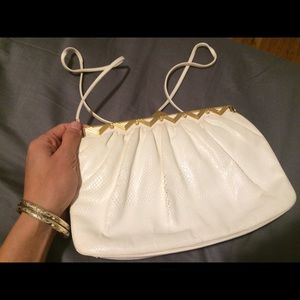 Vintage Python Judith Leiber shoulder bag + Mirror