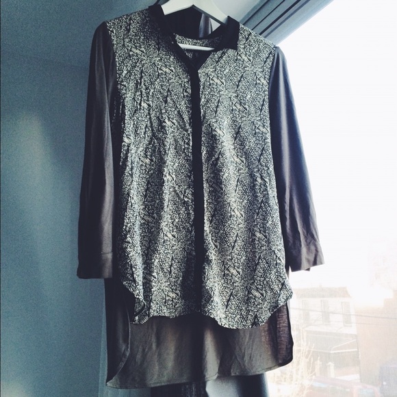 SOLD 🚫 Mango Printed-Front Button Down
