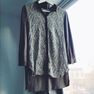 SOLD 🚫 Mango Printed-Front Button Down