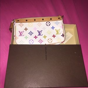 Louis Vuitton white multicolor monogram Handbag