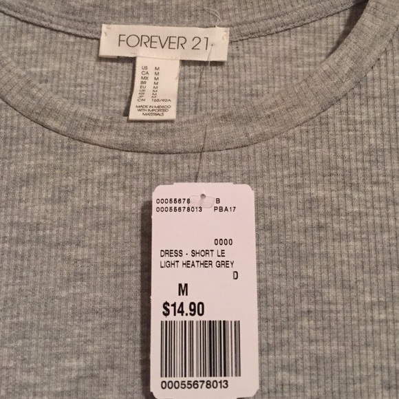 Grey long sleeved tight dress. - Picture 2 of 2