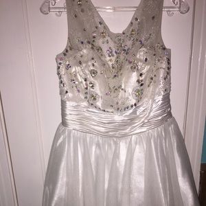 White short special occasion dress