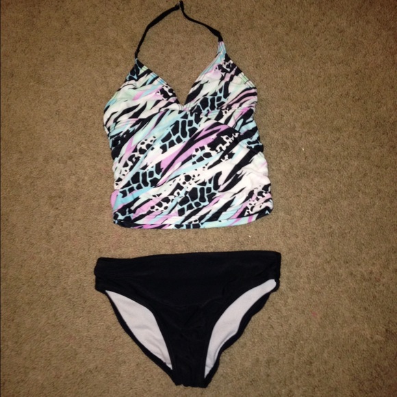 Girls animal print swim suit