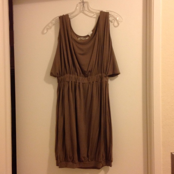 My Tribe taupe jersey dress Size S