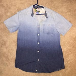 Modern Amusement Pocket Denim Fade Button-Up