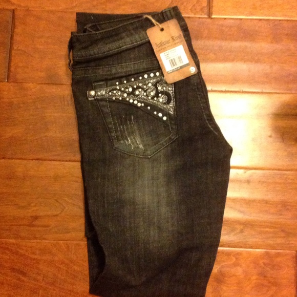 Antique Rivet Jeans Antique Rivet Dark Blue Straight Leg Jeans Sz