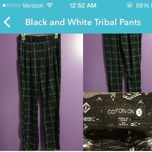 Black & White Tribal Pants