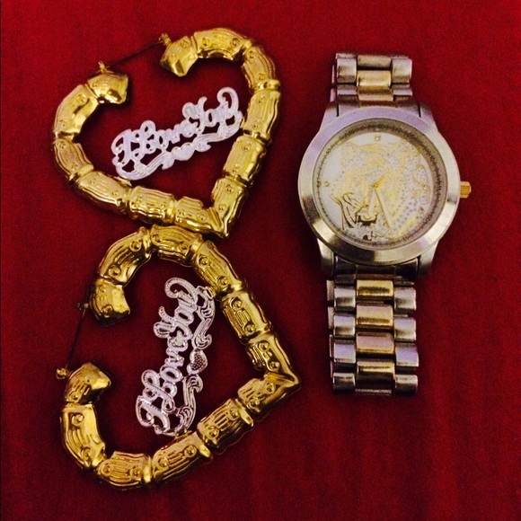 Bamboo Earrings w/ Watch