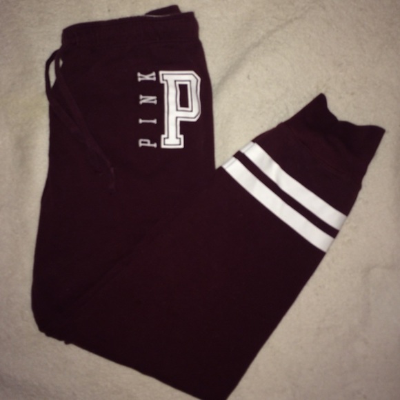 VS Pink maroon sweats