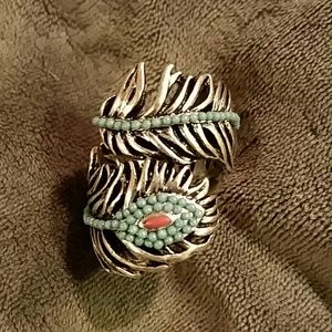 Lucky brand feather ring