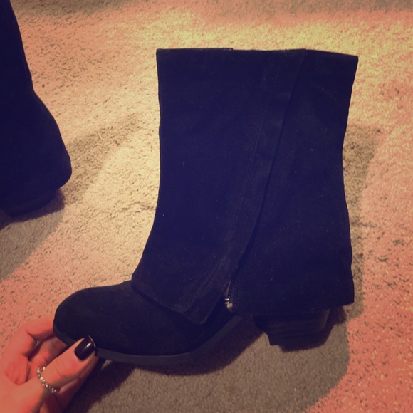 Black Suede Booties