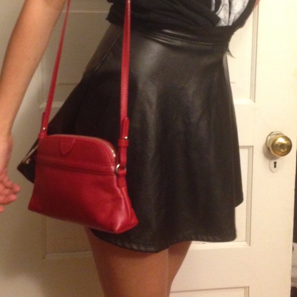 Marc Jacobs Red Leather Crossbody Bag - Picture 4 of 4