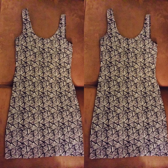 Tribal print dress. Low back