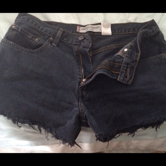 Levi's denim shorts! Black-blue color!
