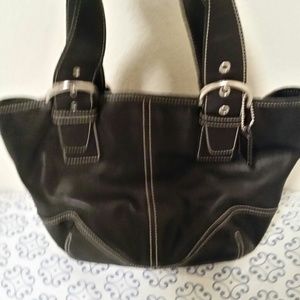 Leather coach purse