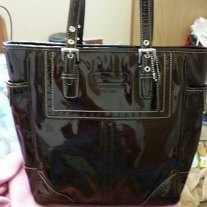Coach purse brown gloss