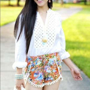 BOUTIQUE iTEM Floral Pompom Shorts