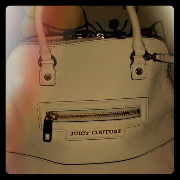 JUICY COUTURE White Leather Satchel