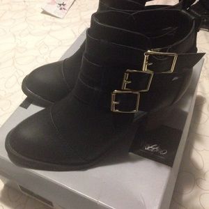 Womens Black Ankle Boots Sz 8