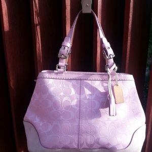 Coach Hampton signature carry all satchel REDUCED