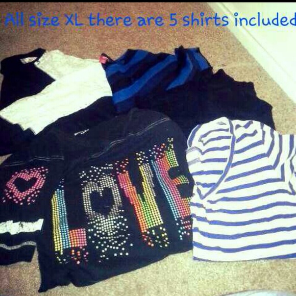 5 cute woma shirts size XL!