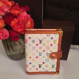 Vuitton White Multicolor Murakami Agenda