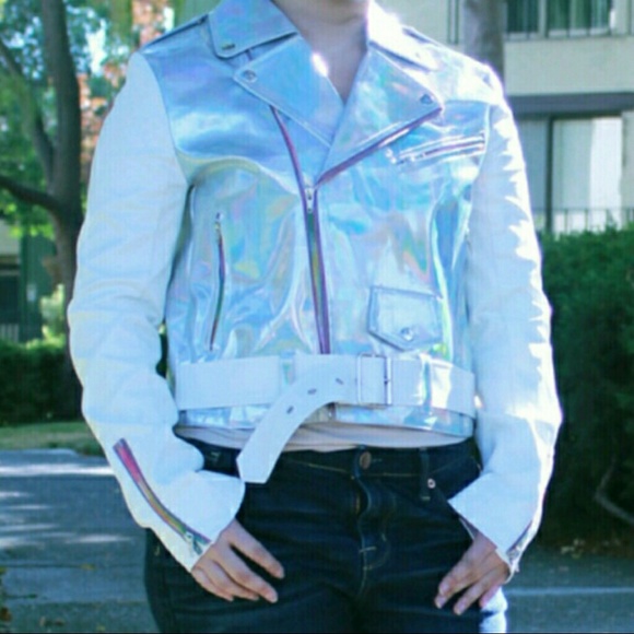 ☆SOLD☆ UNIF Holographic Gamma Ray Moto Jacket - Picture 3 of 3