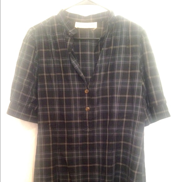 Blue Bird Shirting Co/Anthro - plaid shirt dress